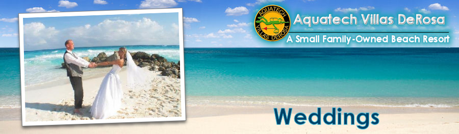Carribbean weddings at Villas DeRosa Akumal Beach Front Condos