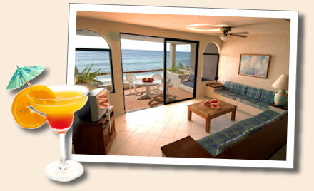 Akumal Beach Front Condos - Living Room